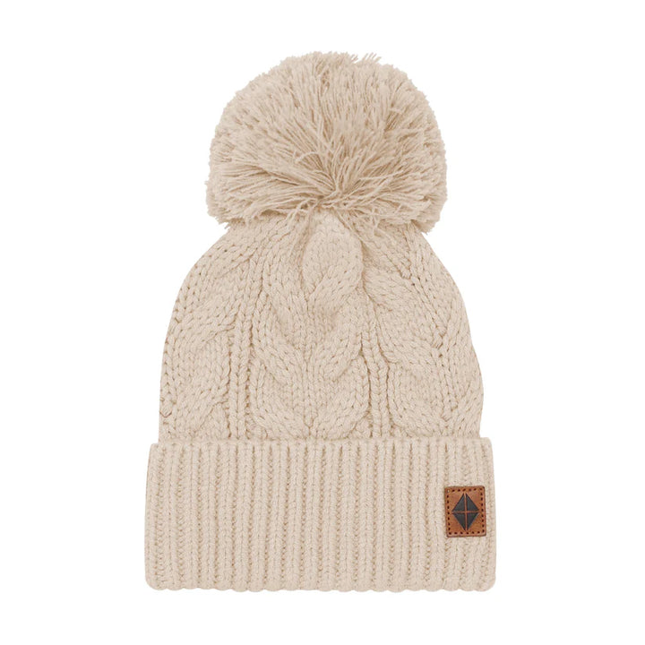 Kyte Baby Chunky Cable Knit Beanie  - Almond