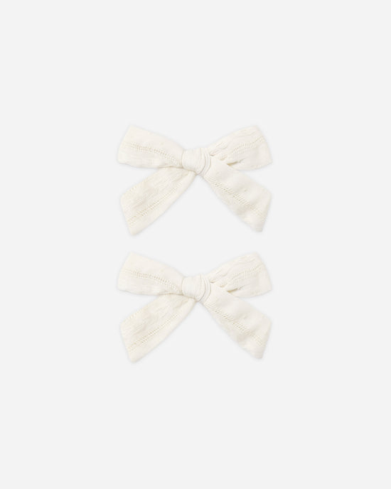 Rylee and Cru Set of 2 Bows - Ivory