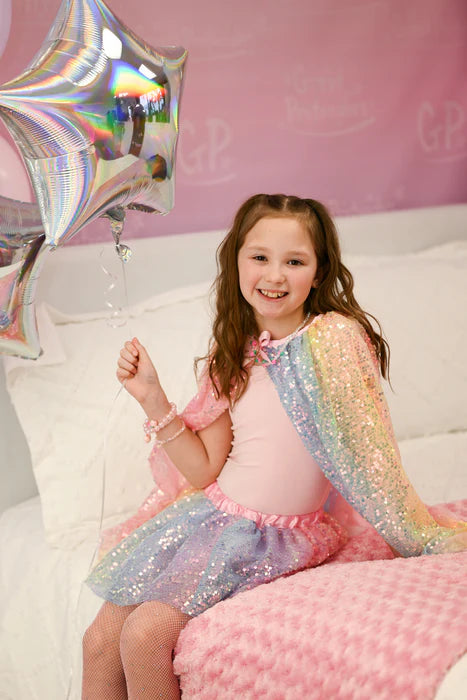 Great Pretenders Sequins Cape - Ombre Rainbow