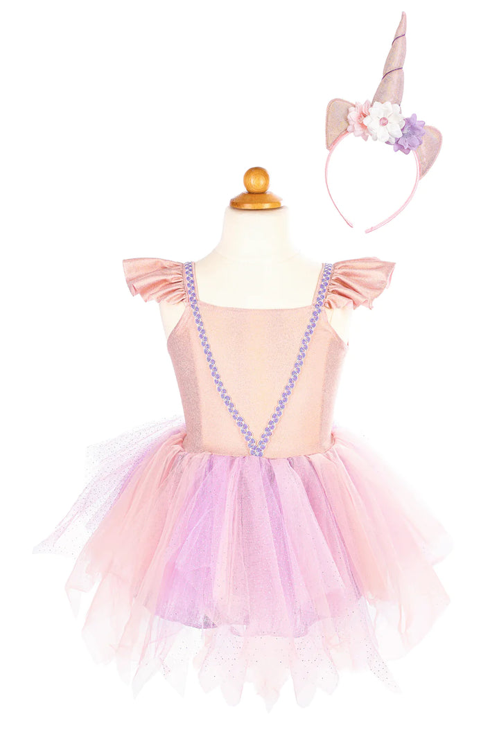 Great Pretenders Shimmer Unicorn Dress + Headband Set