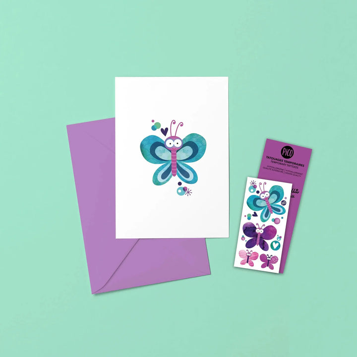 Pico Greeting Card with Temporary Tattoos