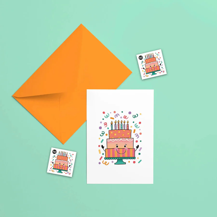 Pico Greeting Card with Temporary Tattoos
