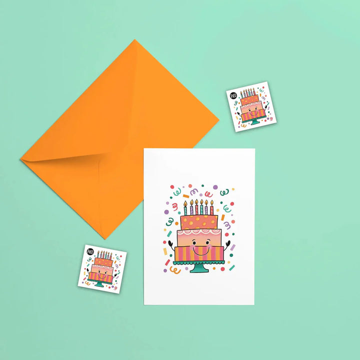 Pico Greeting Card with Temporary Tattoos