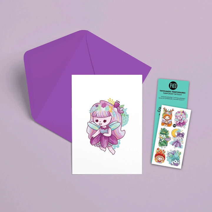 Pico Greeting Card with Temporary Tattoos