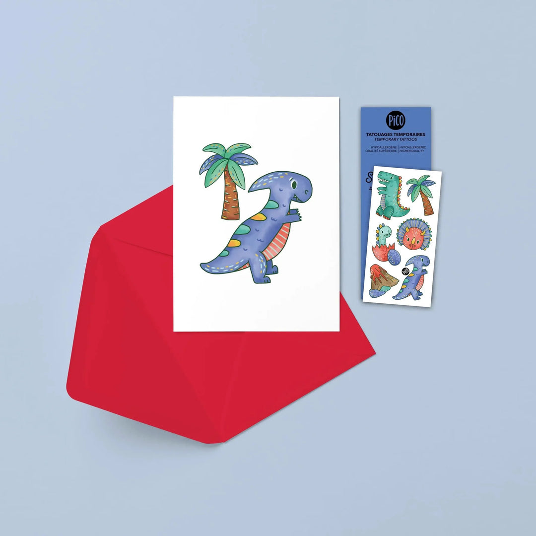 Pico Greeting Card with Temporary Tattoos