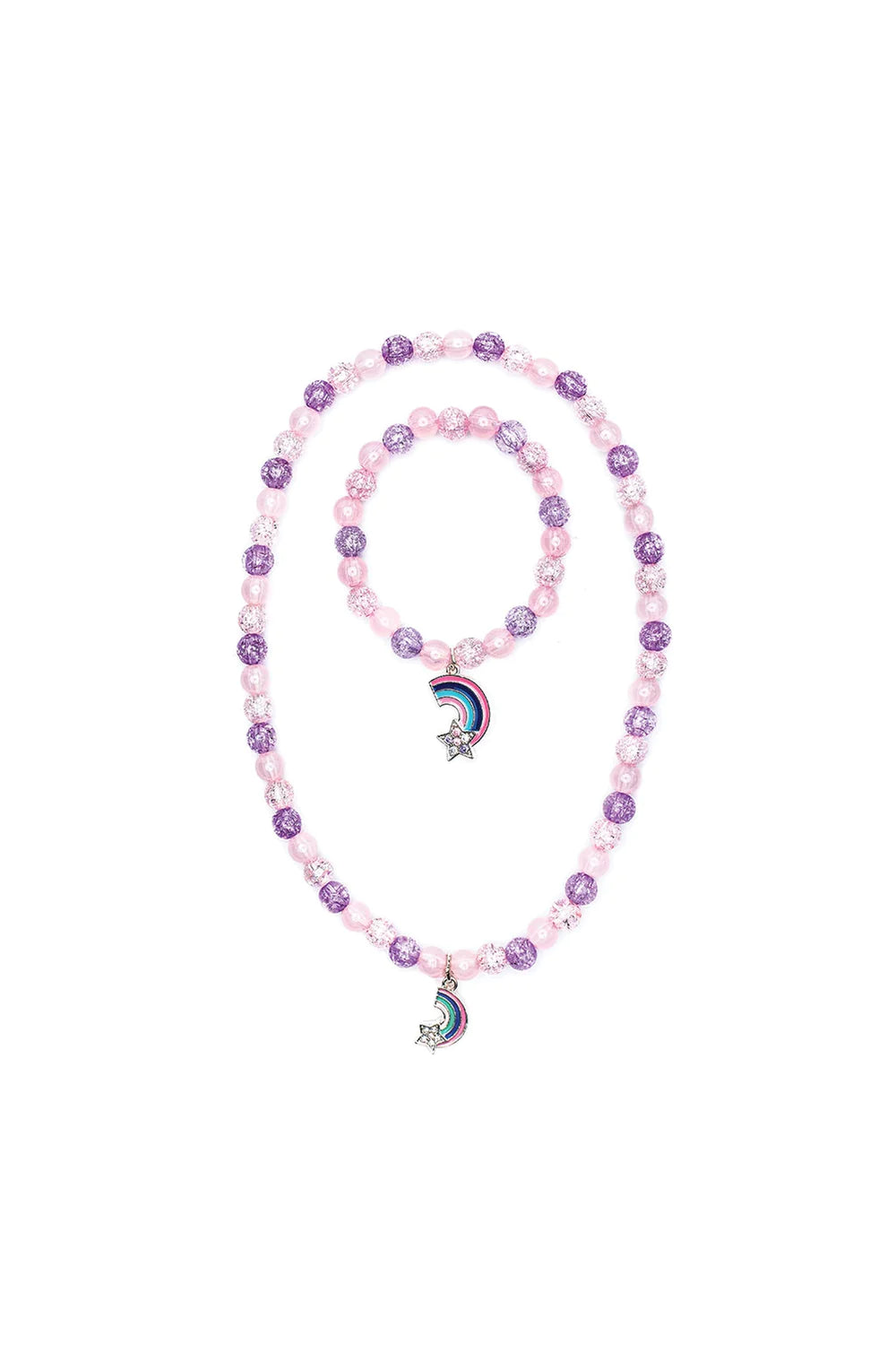 Great Pretenders Rainbow Necklace and Bracelet Set