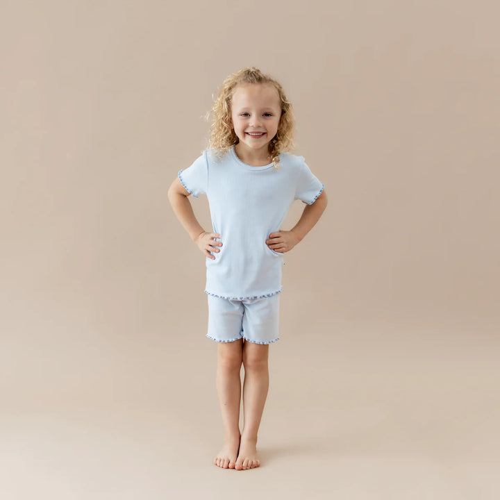 Kyte Baby Pointelle Short Sleeve Set - Breeze
