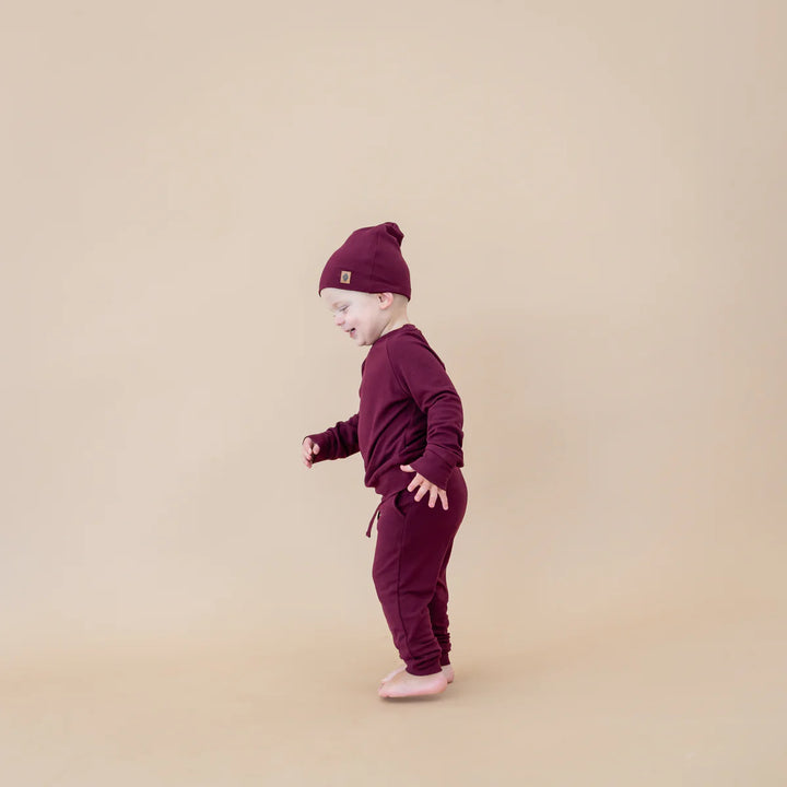 Kyte Baby Bamboo Jersey Beanie - Burgundy