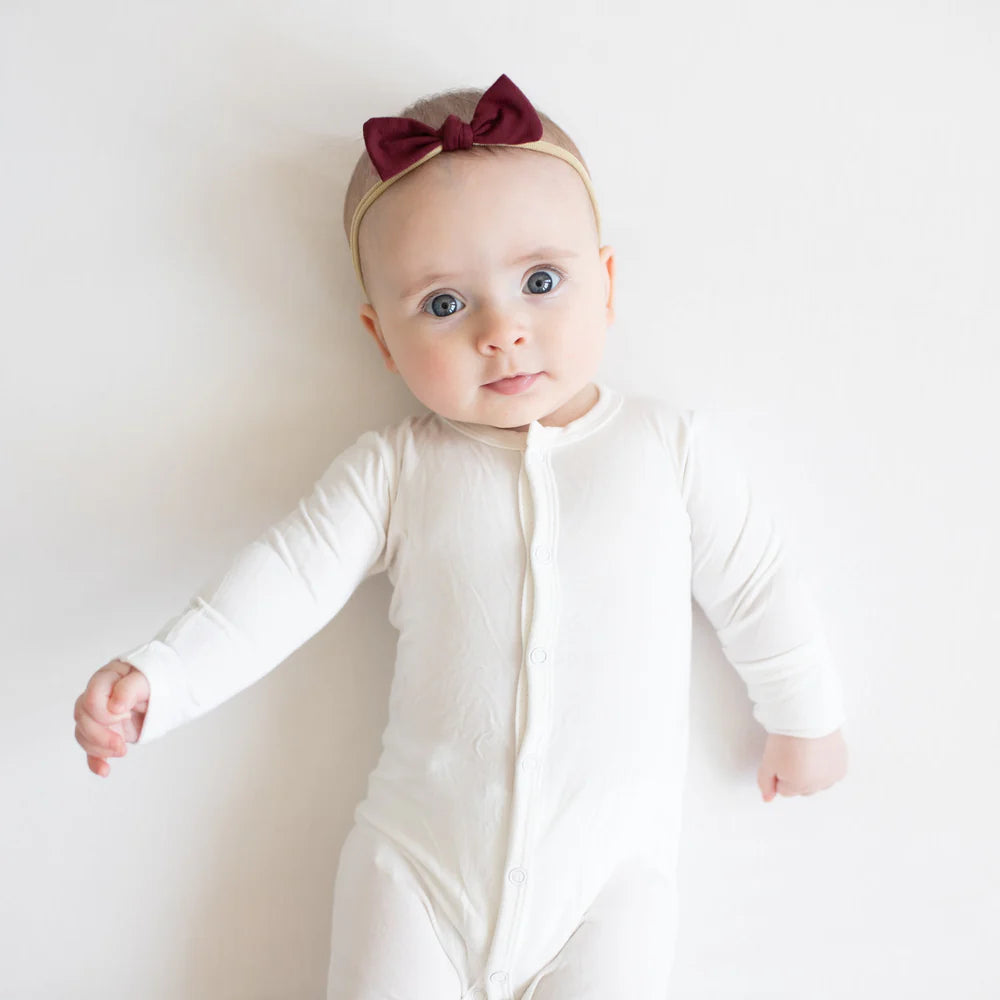 Kyte Baby Nylon Bow - Burgundy