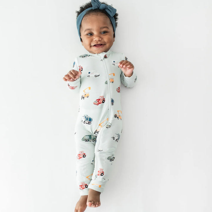 Kyte Baby Zippered Romper - City Vehicles