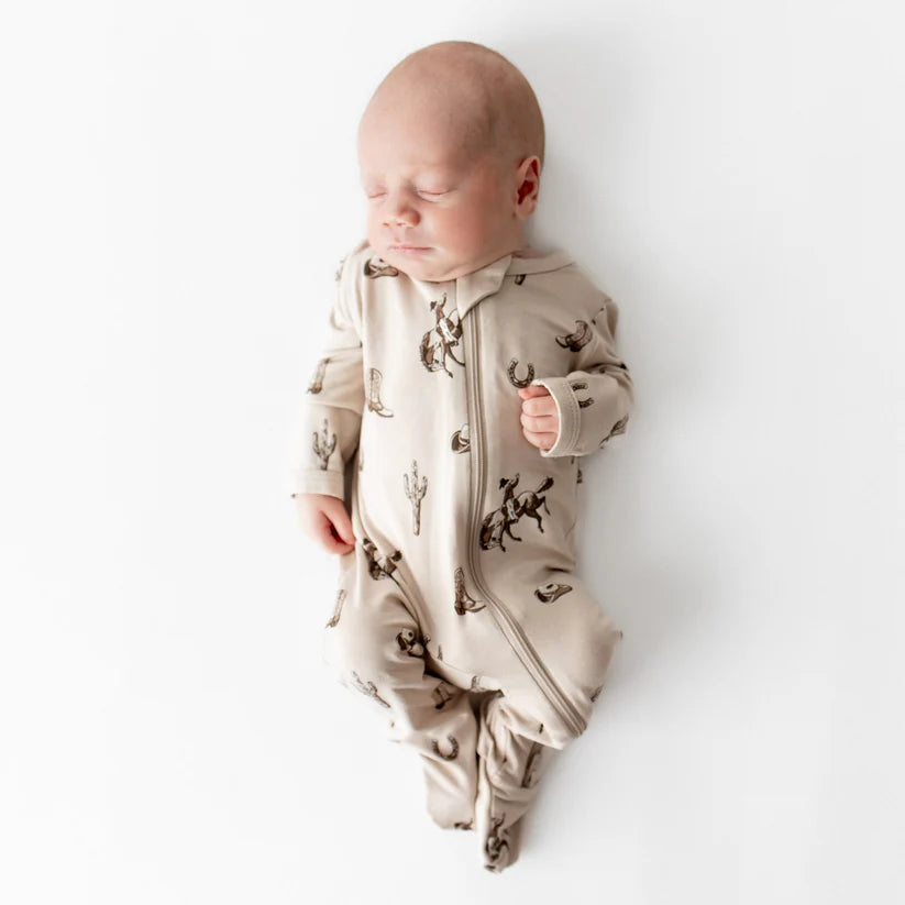 Kyte Baby Zippered Footie - Classic Cowboy