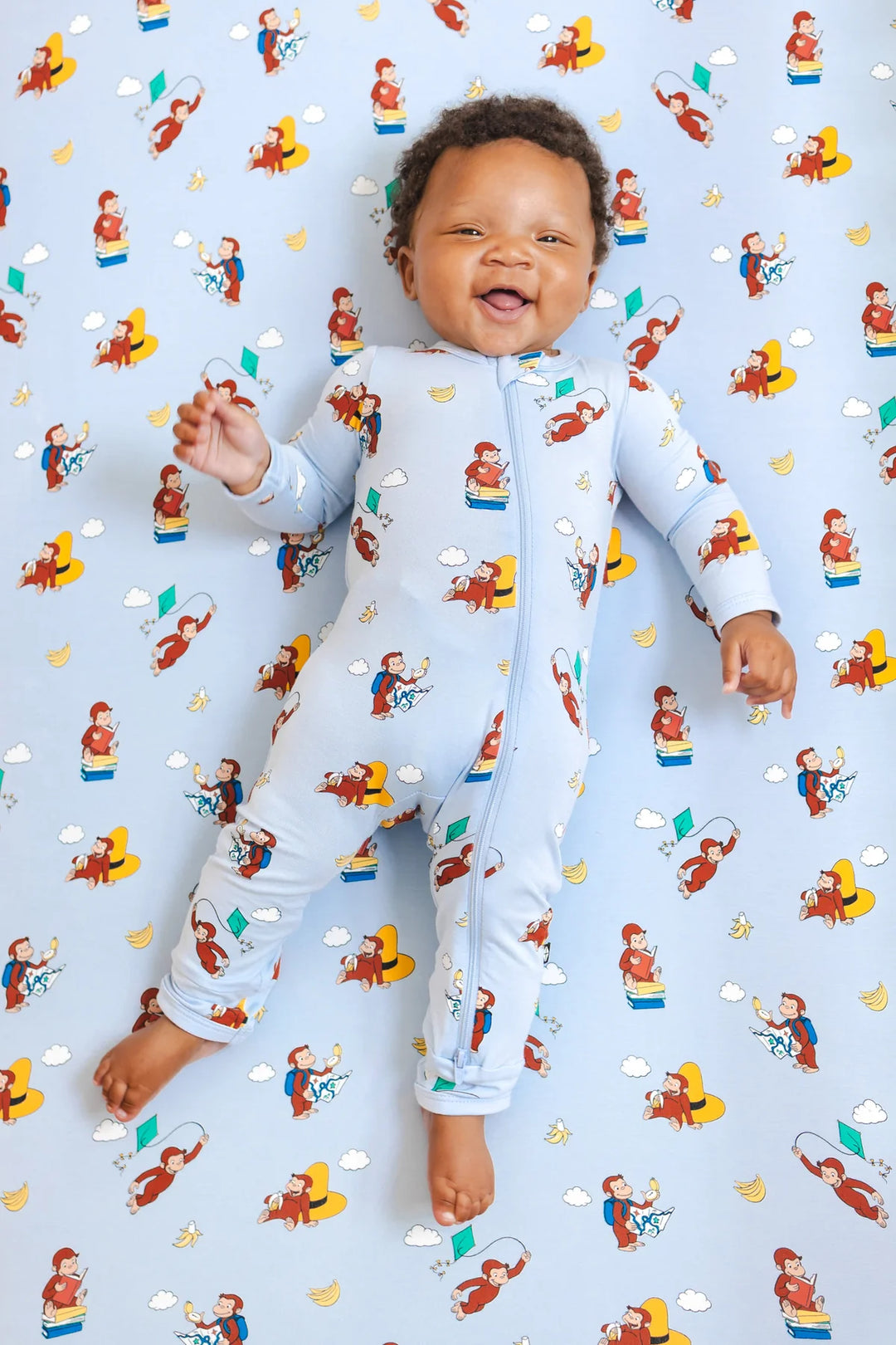 Kyte Baby Zippered Romper - Curious George