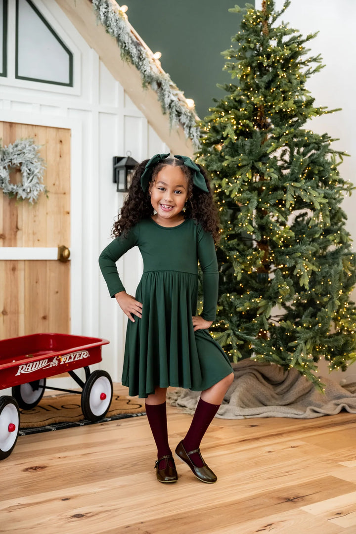 Kyte Baby Long Sleeve Twirl Dress - Cypress