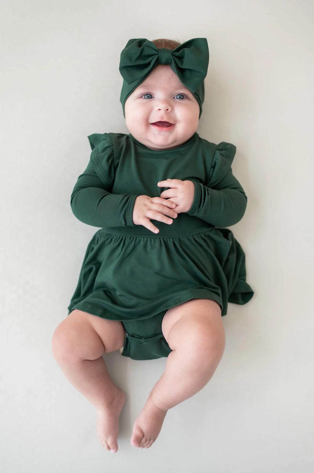 Kyte Baby Long Sleeve Twirl Bodysuit Dress - Cypress
