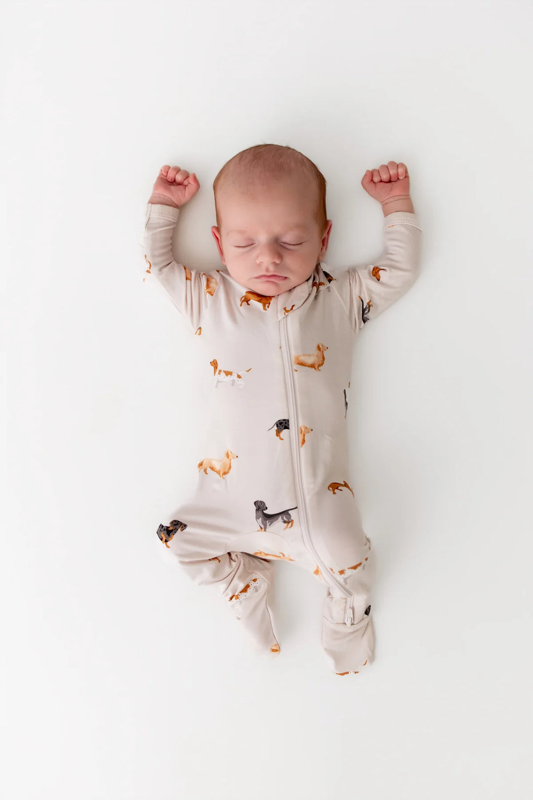 Kyte Baby Zippered Footie - Dachshund