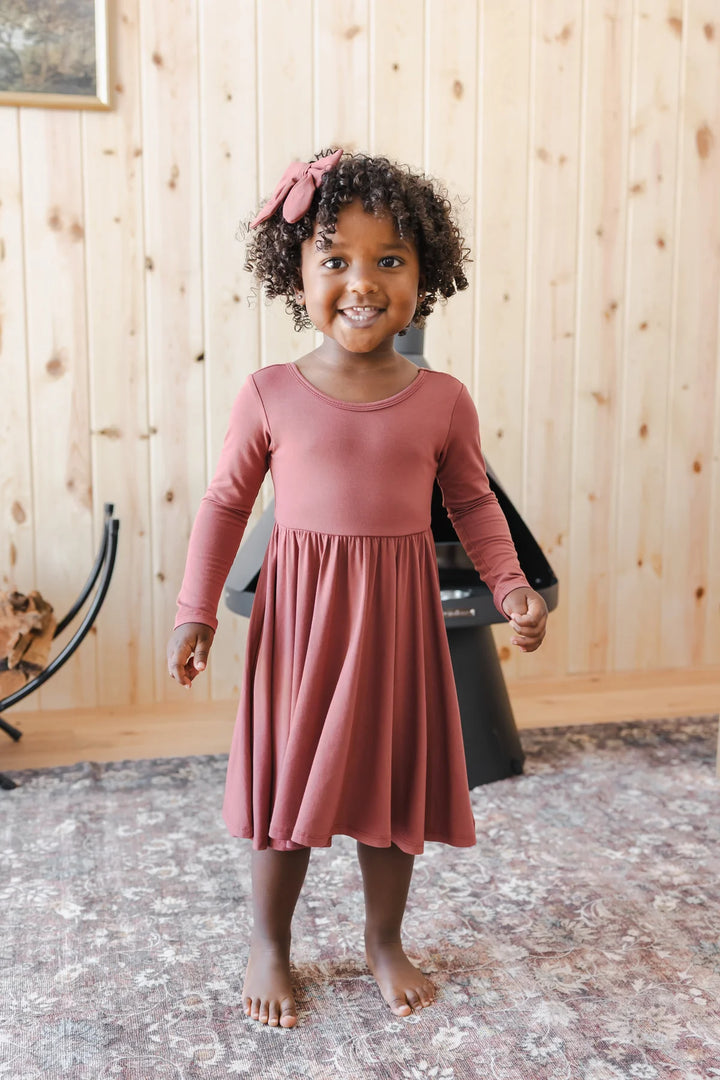 Kyte Baby Long Sleeve Twirl Dress - Ember
