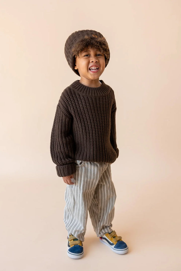 Kyte Baby Chunky Knit Sweater - Espresso