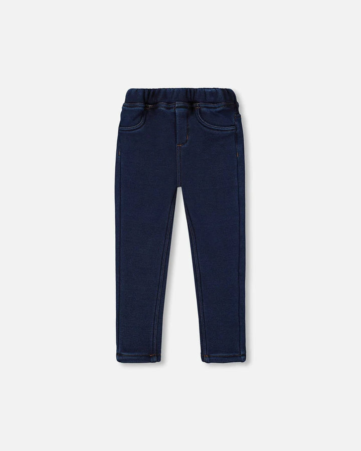 Deux Par Deux Jeggings With Inside Plush Dark Blue Denim