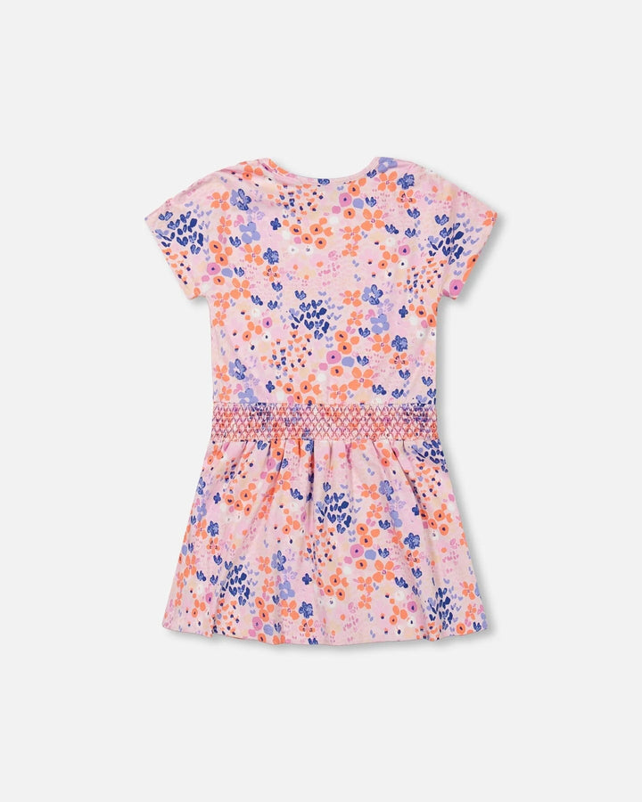 Deux Par Deux Organic Cotton Dress Lavender Printed Fields Flowers
