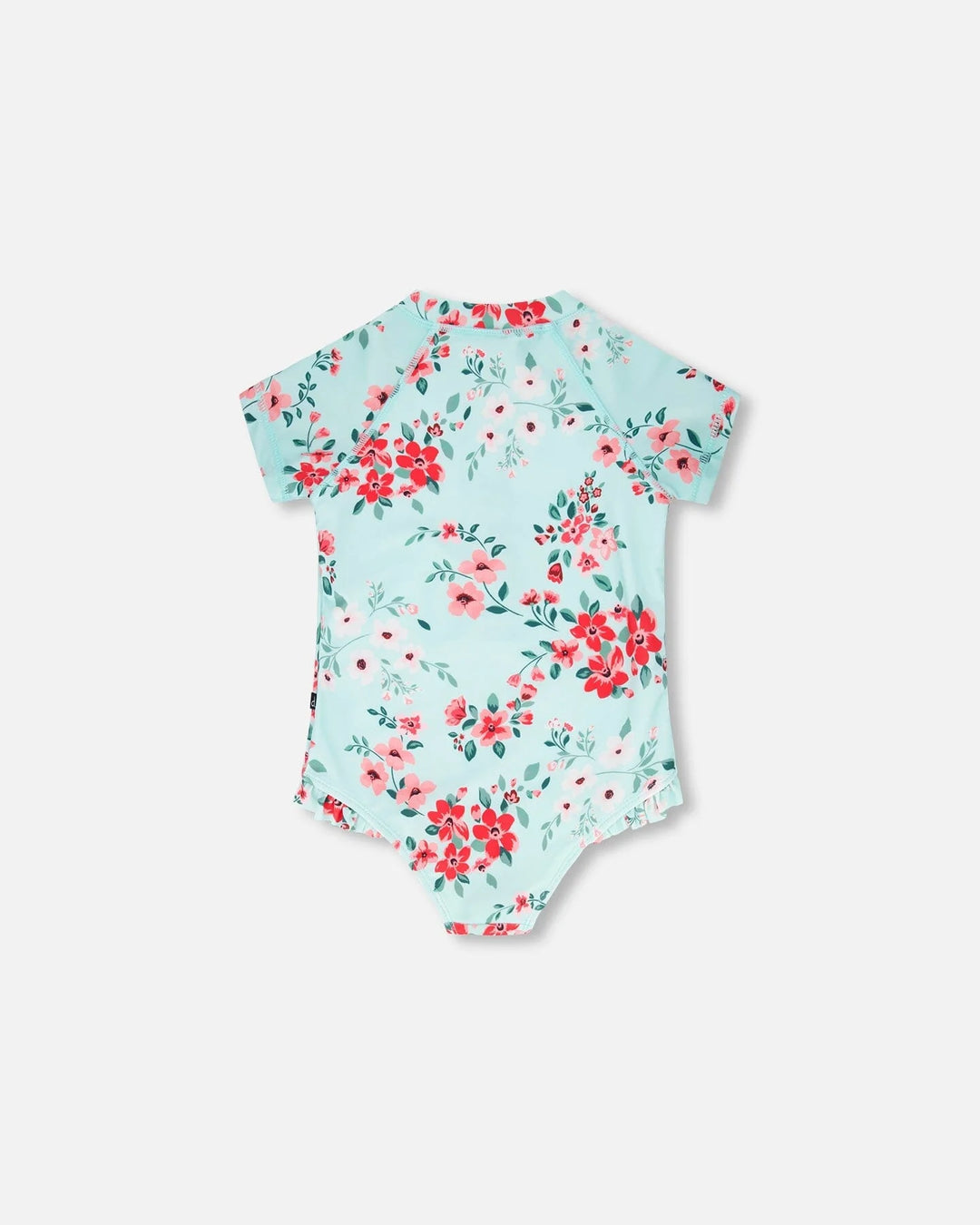 Deux Par Deux One Piece Rashguard Short Sleeve Print - Flowers