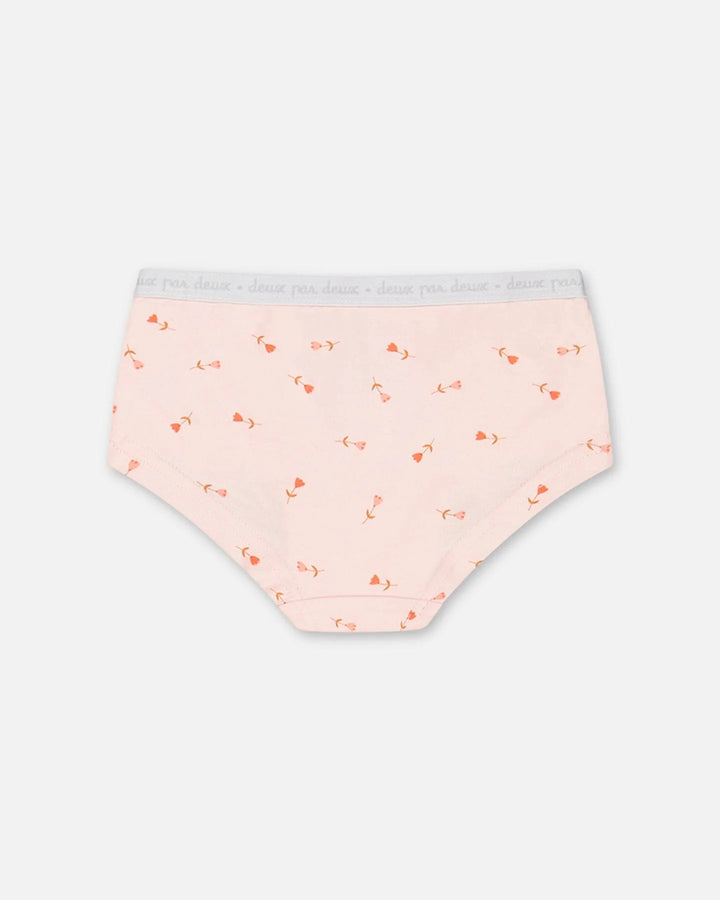 Deux Par Deux Print Boyshort Pantie - Tulips