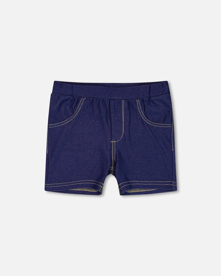 Deux Par Deux Short Jeggings - Navy Denim