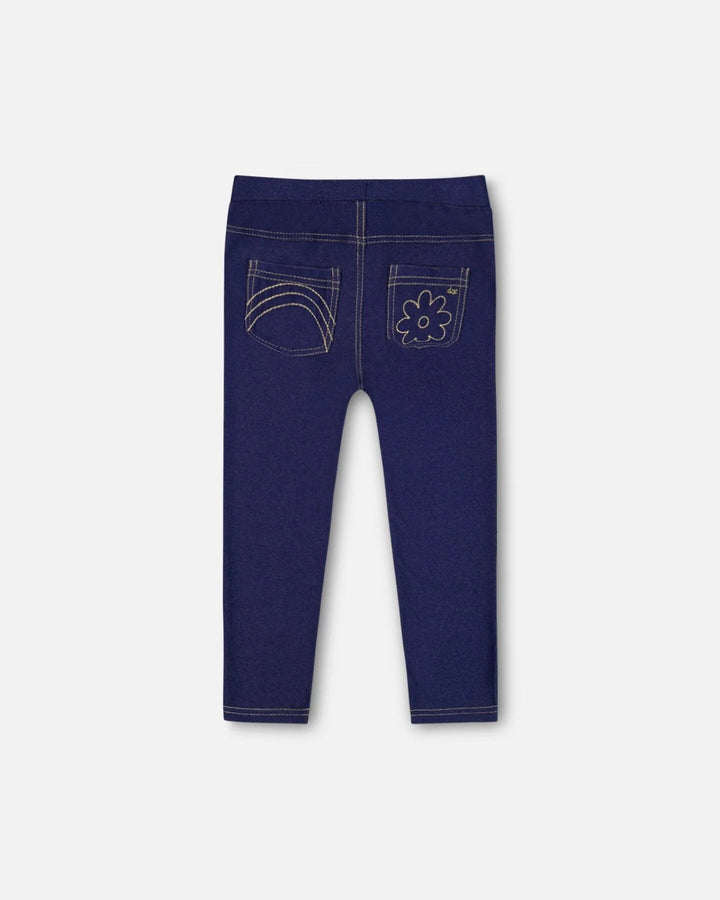 Deux Par Deux Jeggings - Navy Denim