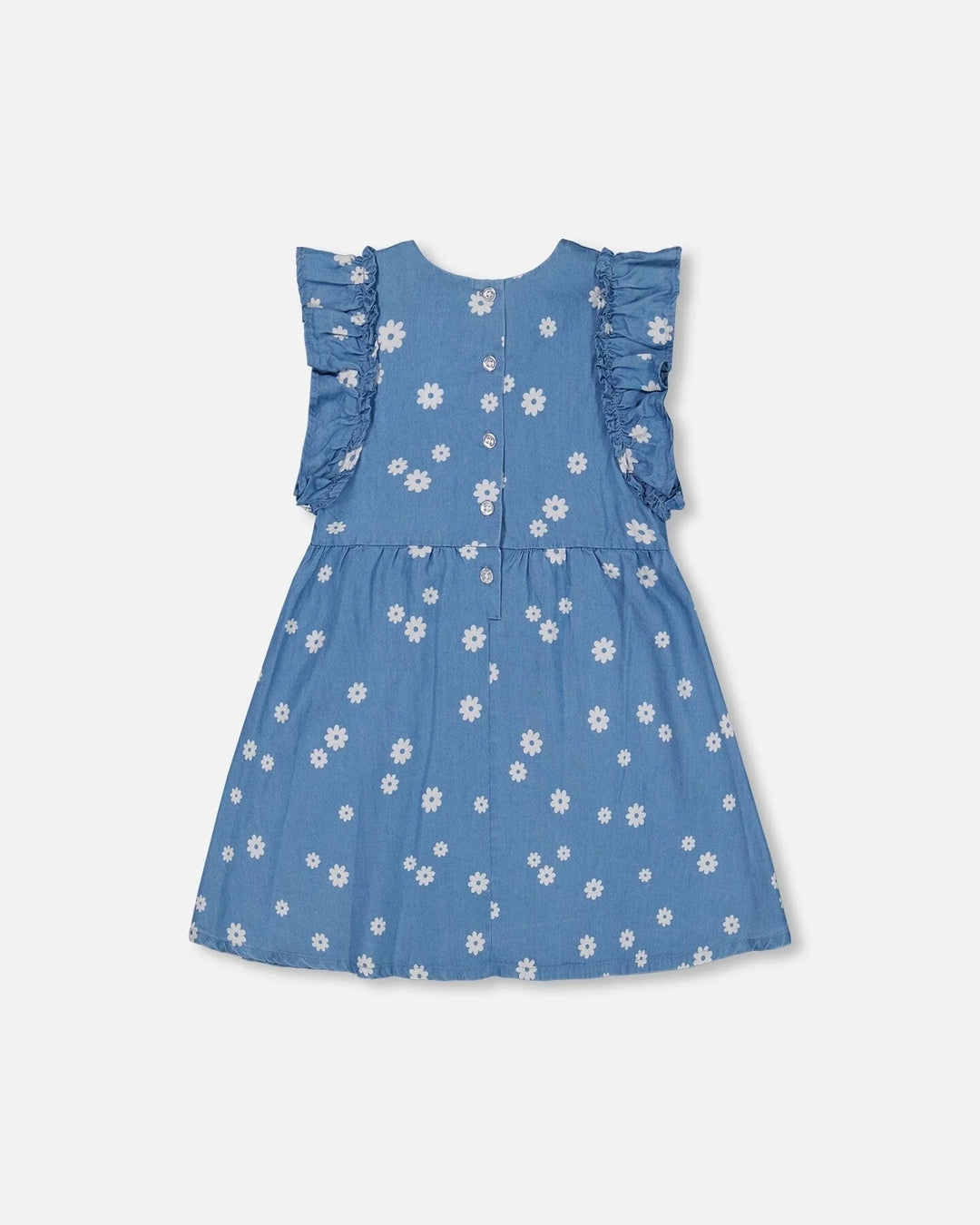 Deux Par Deux Floral Chambray Dress