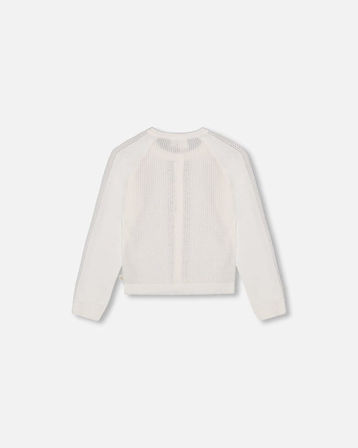 Deux Par Deux Knit Cardigan - Off White