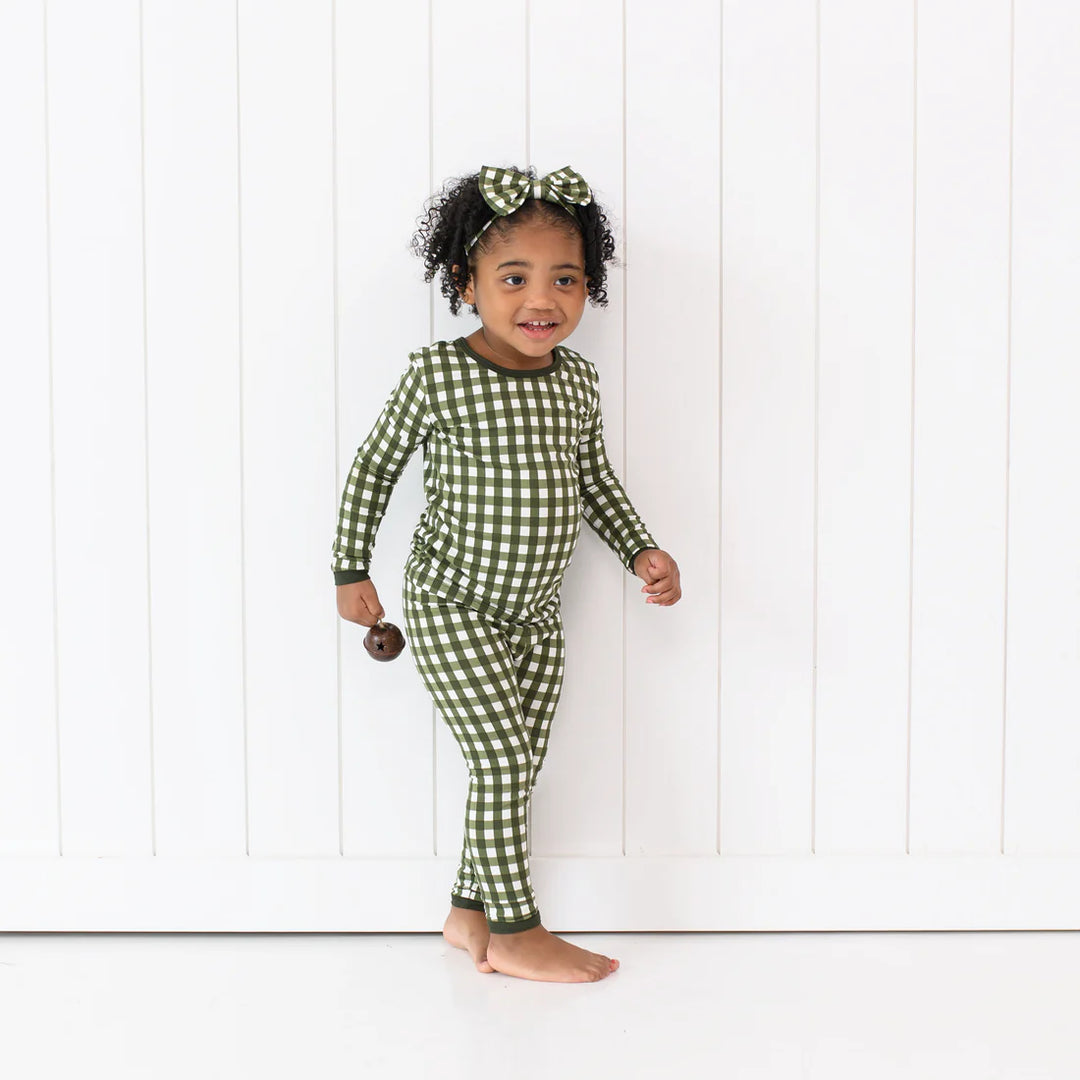 Kyte Baby Long Sleeve Pajama Set - Gingham Fir