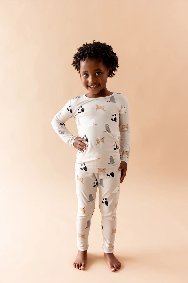 Kyte Baby Long Sleeve Toddler Pajama Set - Fluffy Cat