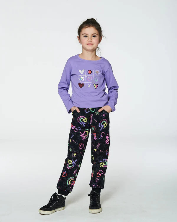 Deux Par Deux Long Sleeve Tee - Purple