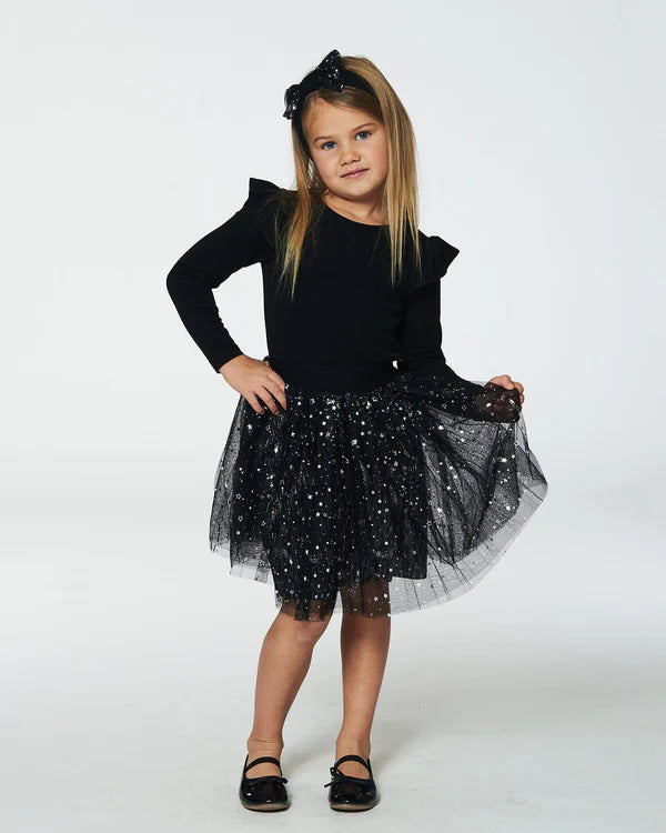 Deux Par Deux Holiday Dress - Glittering Black