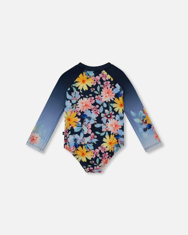 Deux Par Deux Long Sleeve Rashgard - Flowers