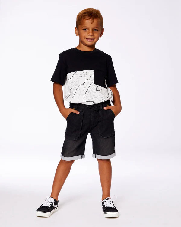 Deux Par Deux French Terry Denim Short - Black Jeans 2025