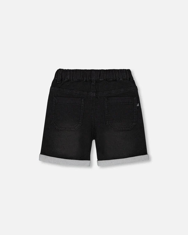 Deux Par Deux French Terry Denim Short - Black Jeans 2025