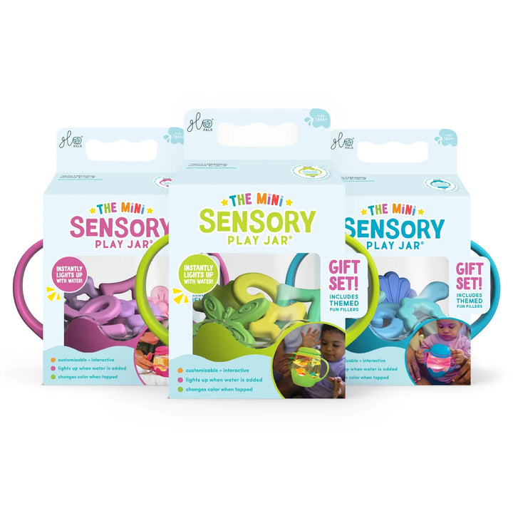 Glo Pals Mini Sensory Play Jars with Silicone Fillers