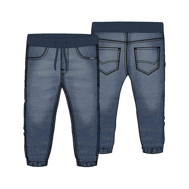 Mayoral Soft Denim Jogger Pant - Dark Blue