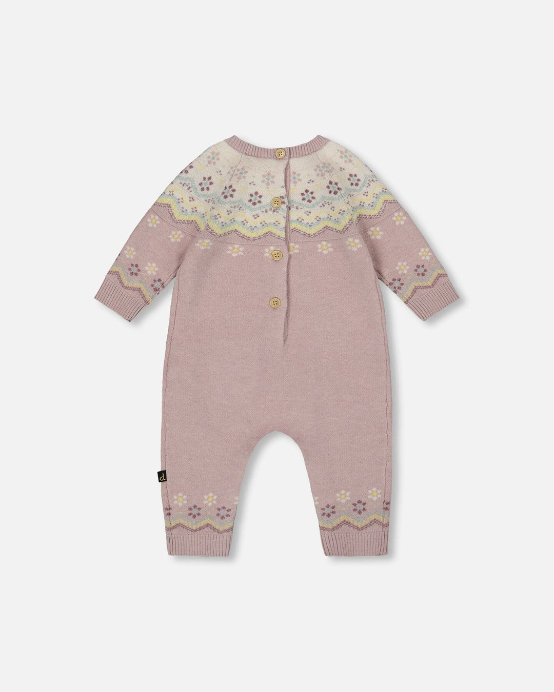Deux Par Deux Jacquard Knitted Romper - Keepsake Lilac