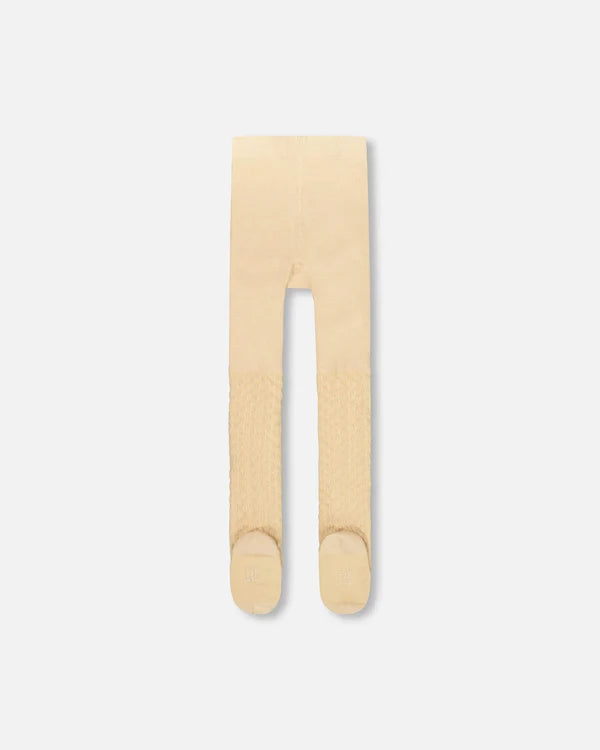 Deux Par Deux Knit Tights - Nougat/Beige