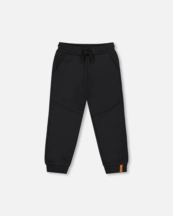 Deux Par Deux Fleece Sweatpants with Pockets - Anthracite Black