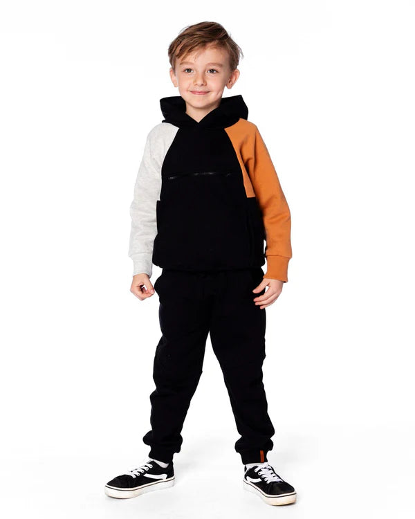Deux Par Deux Fleece Sweatpants with Pockets - Anthracite Black