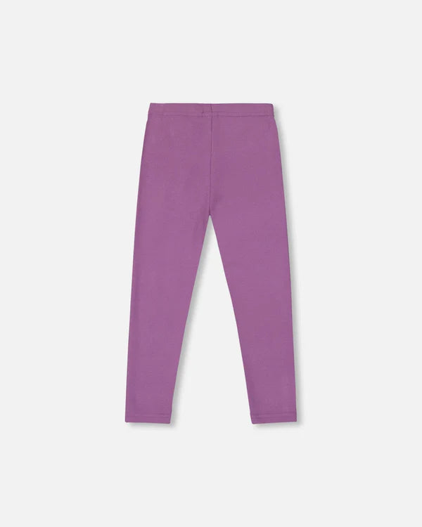 Deux Par Deux Super Soft Ribbed Leggings - Lavender/Bougainvillea