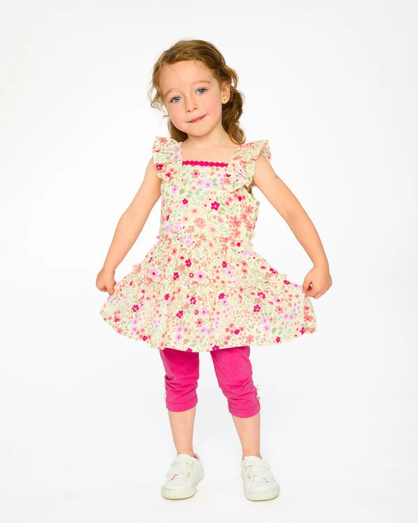 Deux Par Deux Tunic &amp; Capri Set - Printed Little Meadow