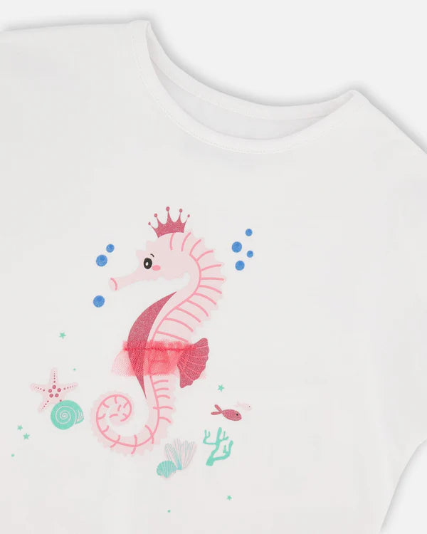 Deux Par Deux Organic Jersey T-Shirt - White