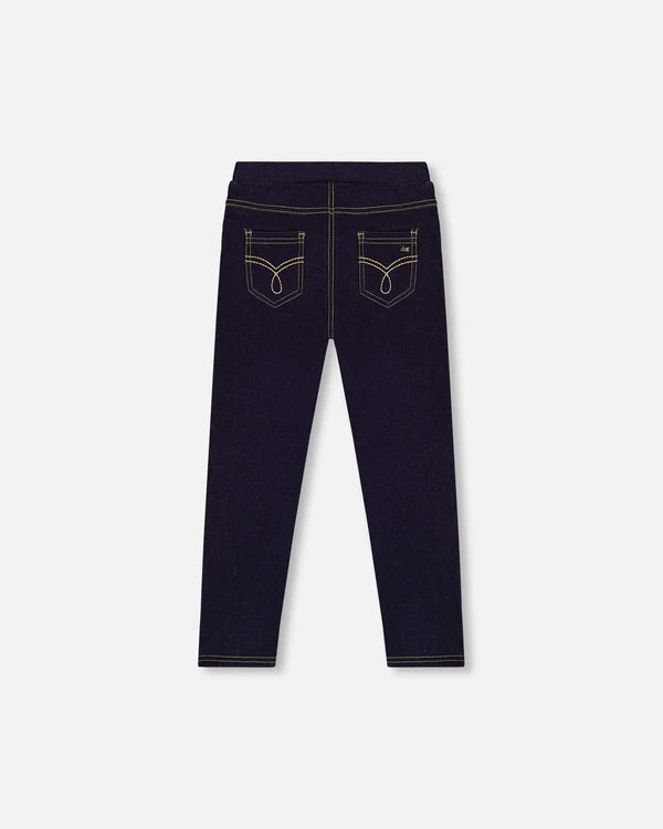 Deux Par Deux Jeggings - Navy Denim
