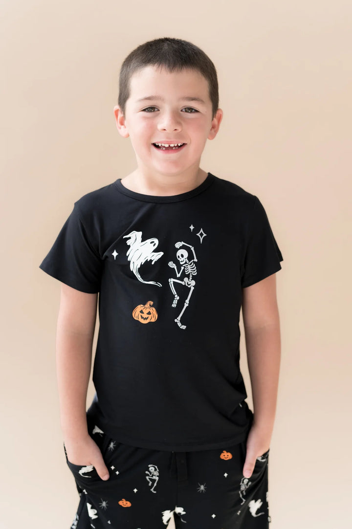 Kyte Baby Toddler Basic Tee - Halloween Friends on Midnight