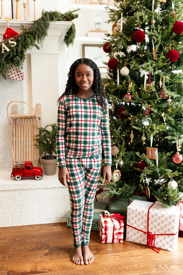 Kyte Baby Long Sleeve Toddler Pajama Set - Holiday Plaid