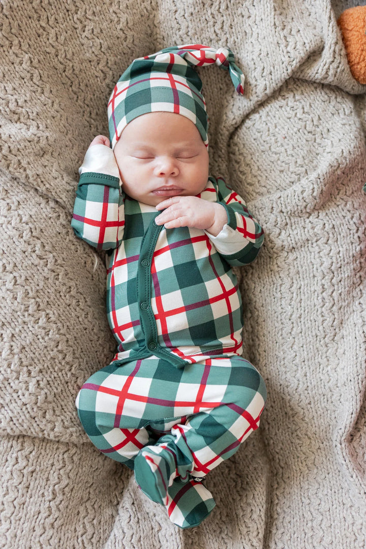 Kyte Baby Take Me Home Set with Cap - Holiday Plaid