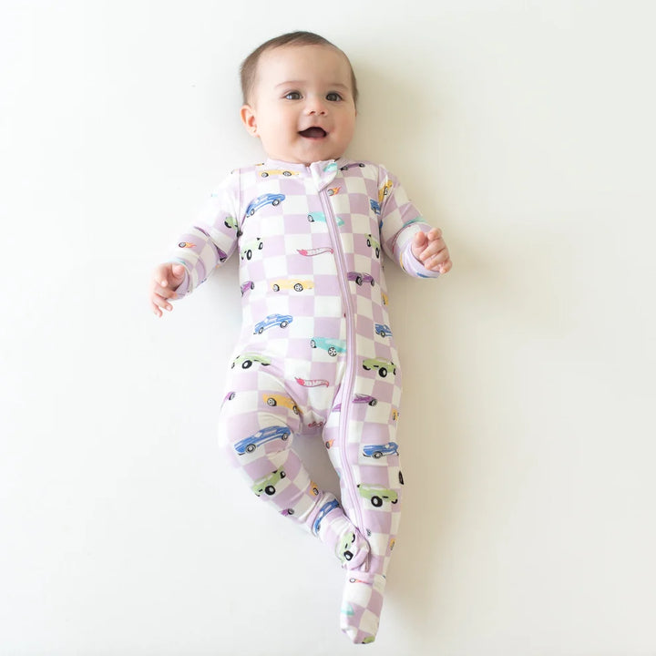 Kyte Baby Zippered Footie - Sparkle and Speed
